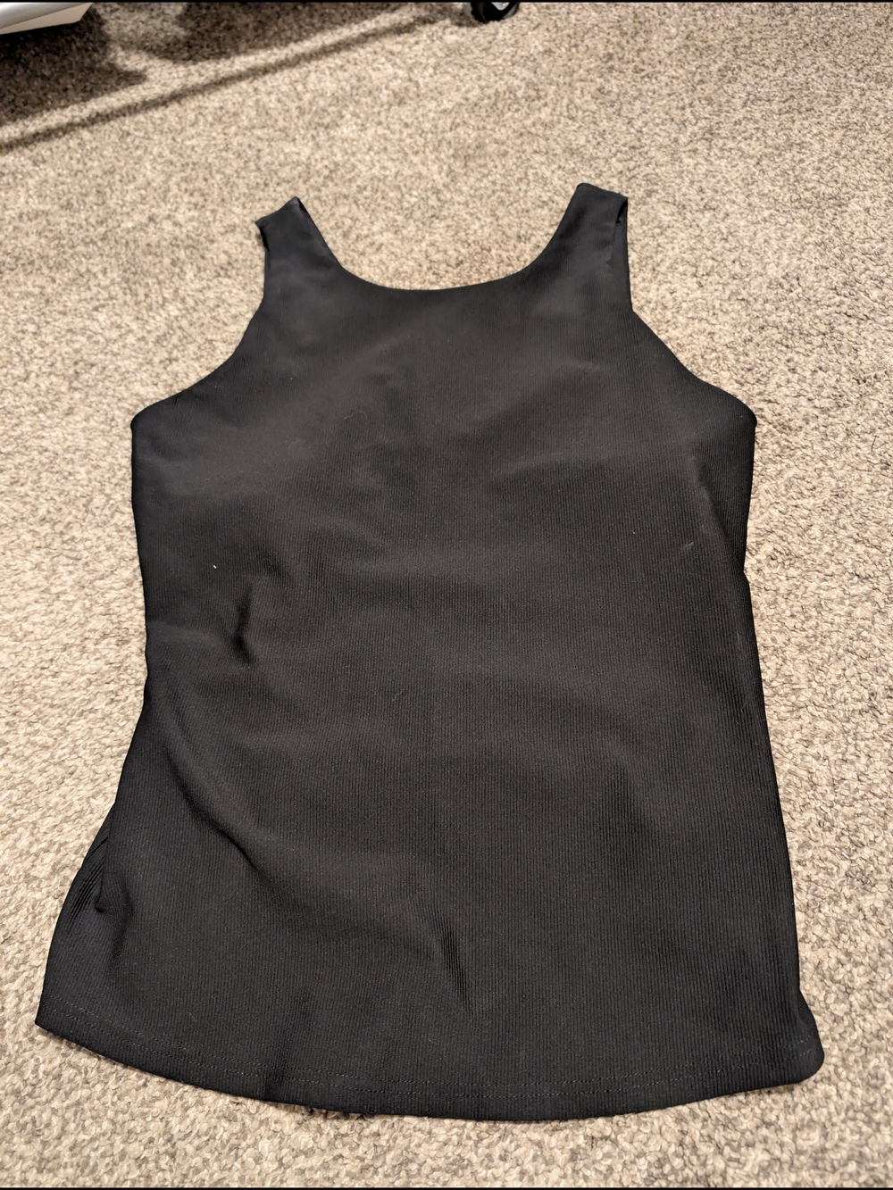 32 Degrees Black Ribbed Scoop Neck Tank